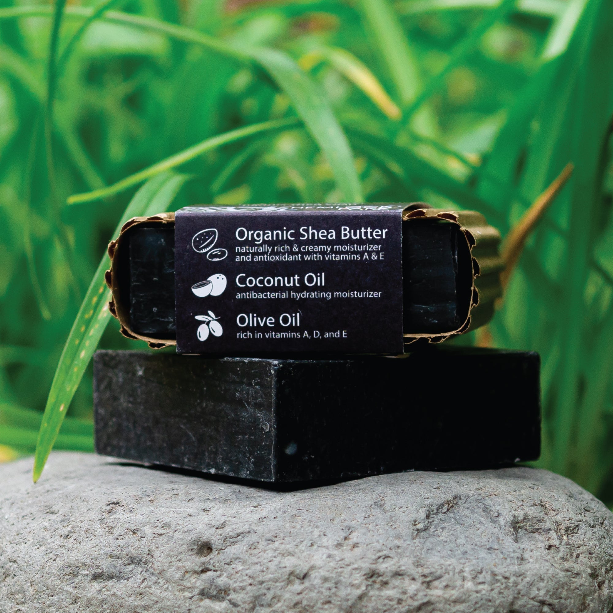 Oakmoss + Charcoal | Organic Shea Butter Soap