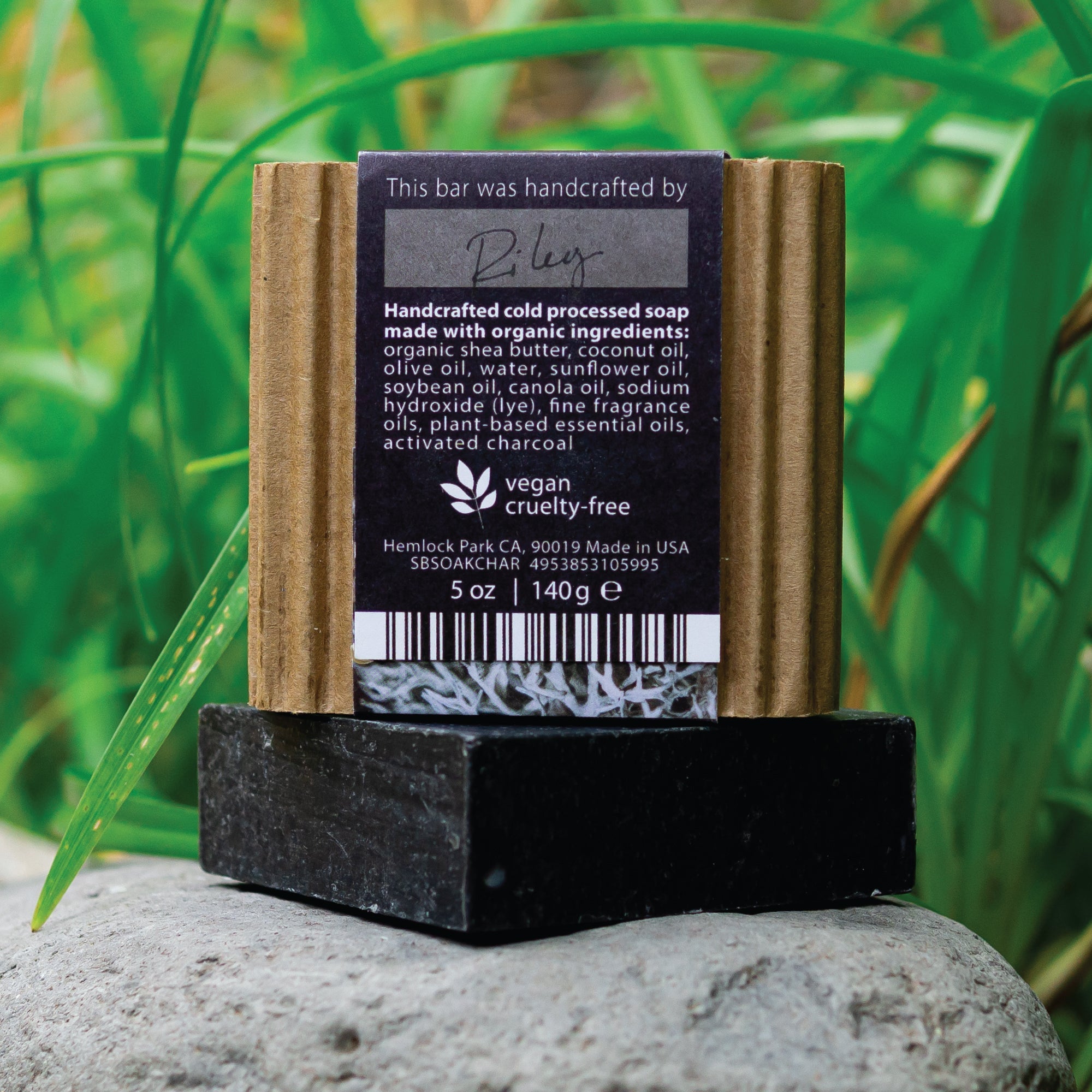 Oakmoss + Charcoal | Organic Shea Butter Soap