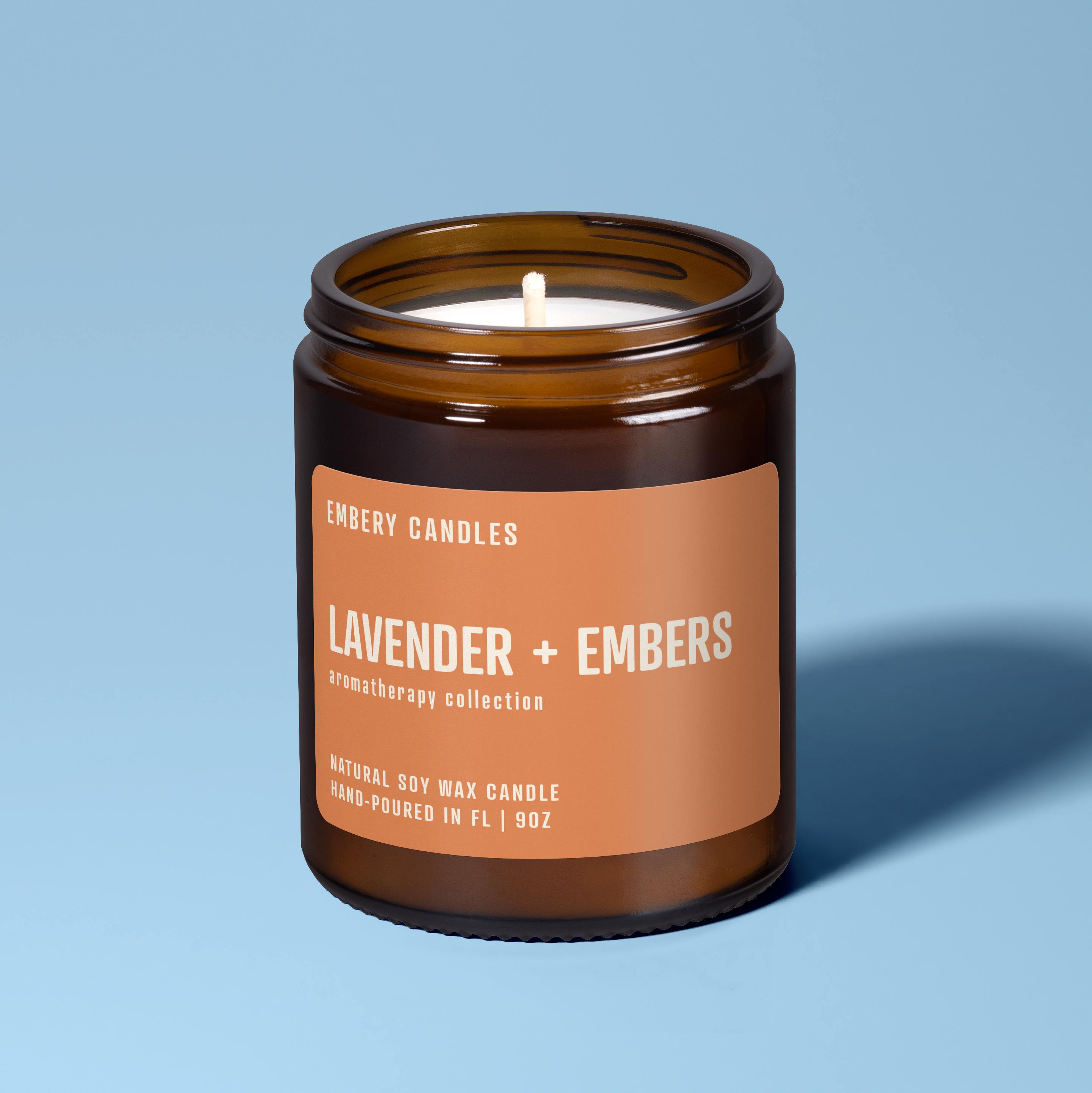 Lavender + Embers Soy Wax Scented Candle - Thumbnail 5
