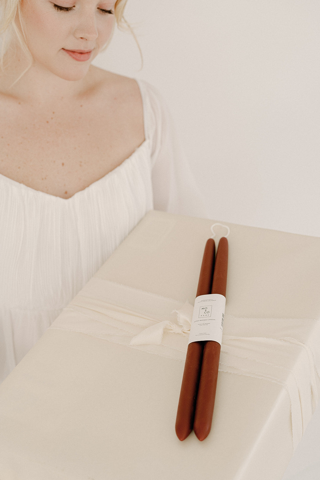 Burgundy | Dipped Beeswax Taper Candles