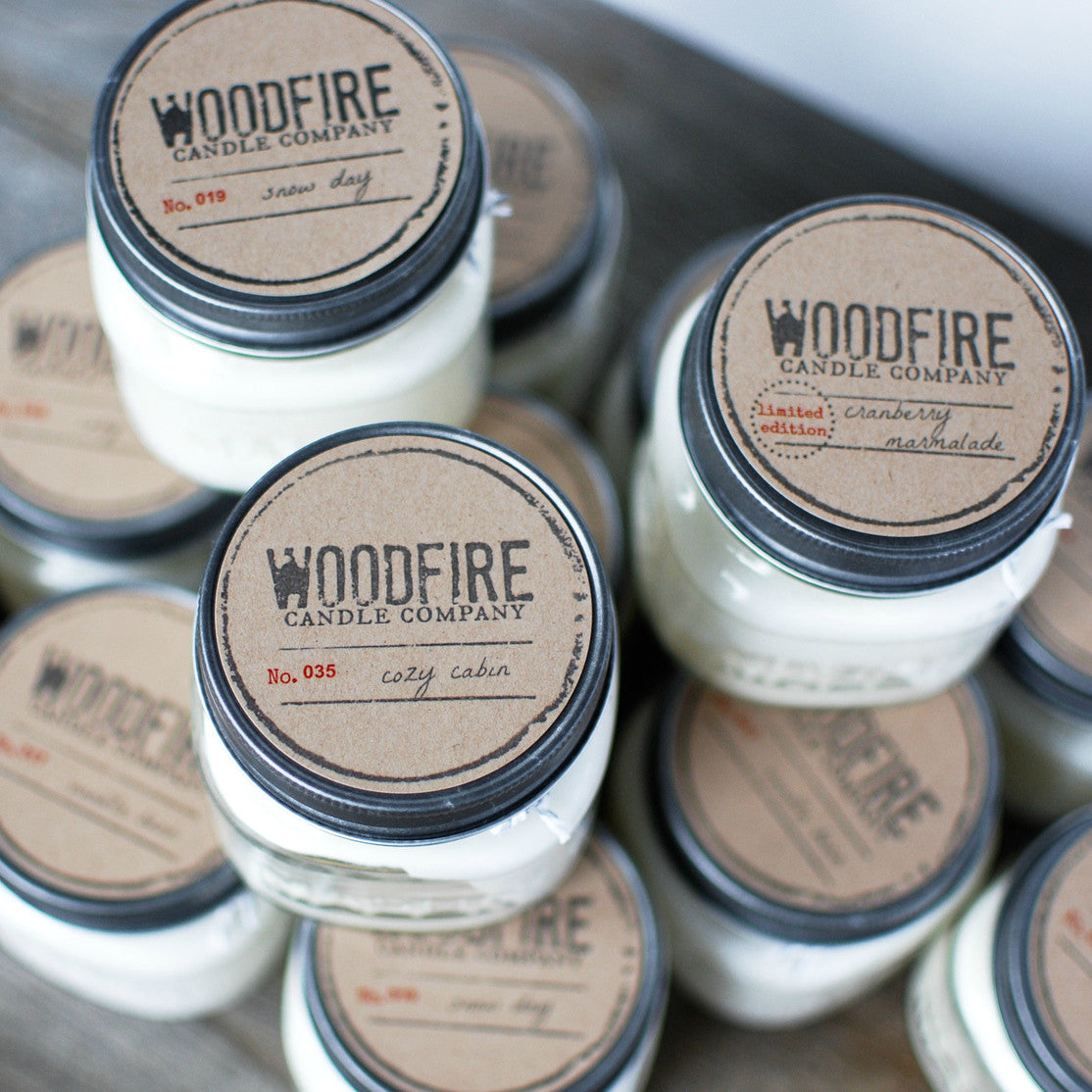 Mason Jar Wood Wick Soy Candle