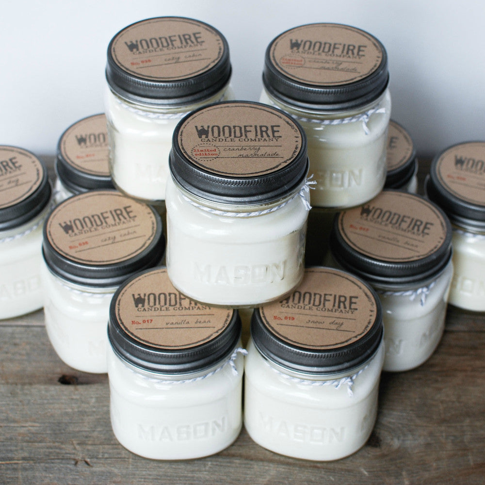 Mason Jar Wood Wick Soy Candle