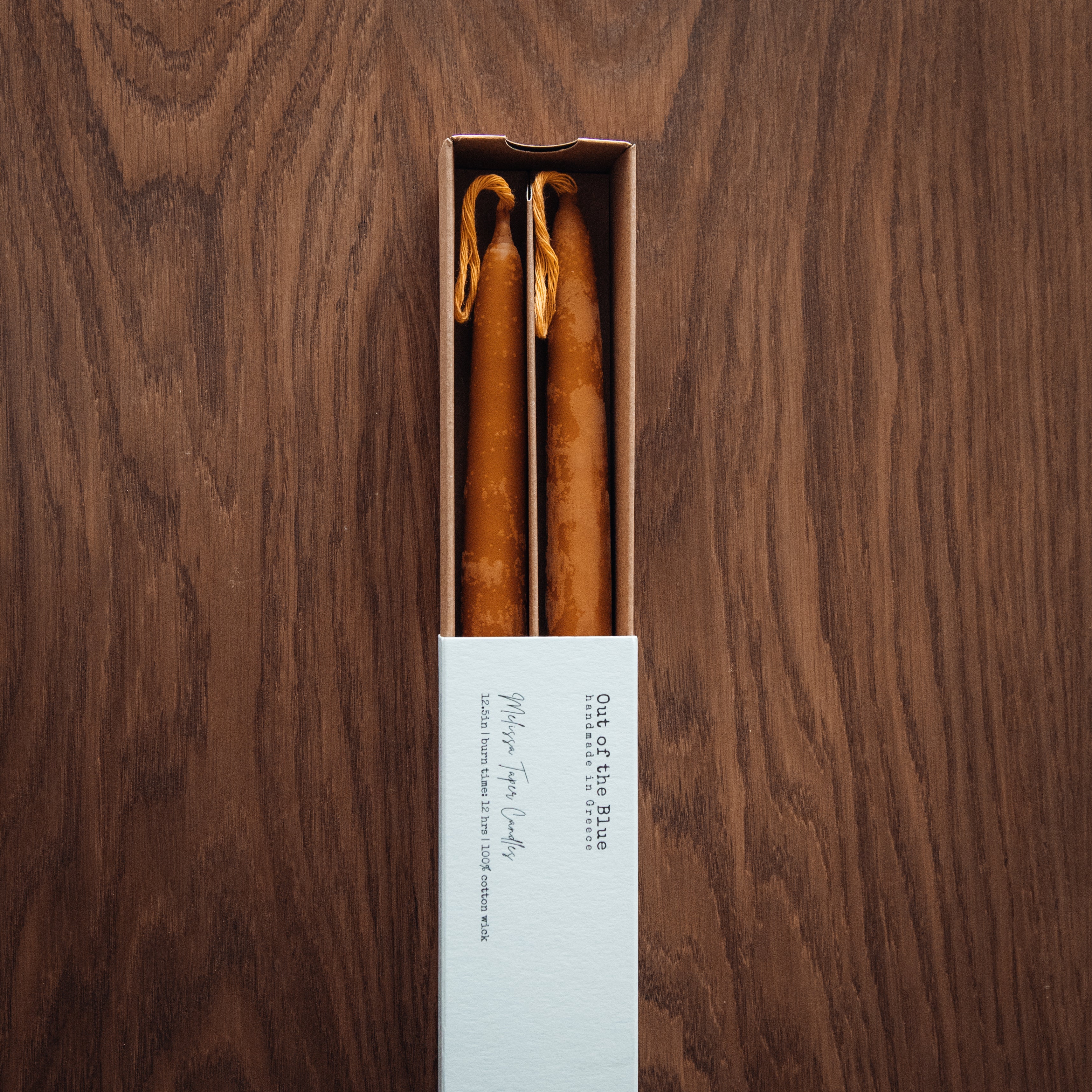 Melissa Taper Beeswax Candles - Set of 2