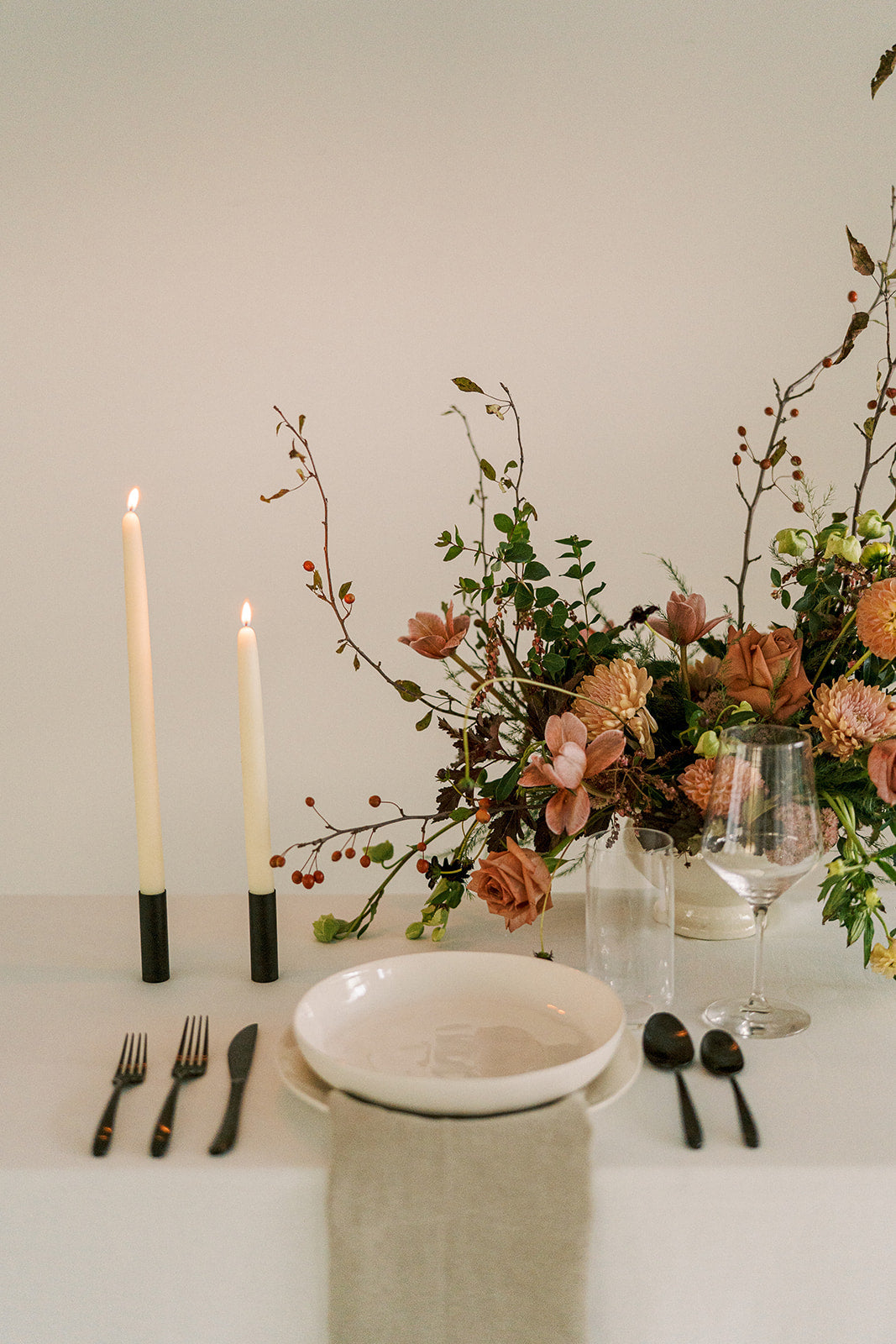 Natural White | Dipped Beeswax Taper Candles