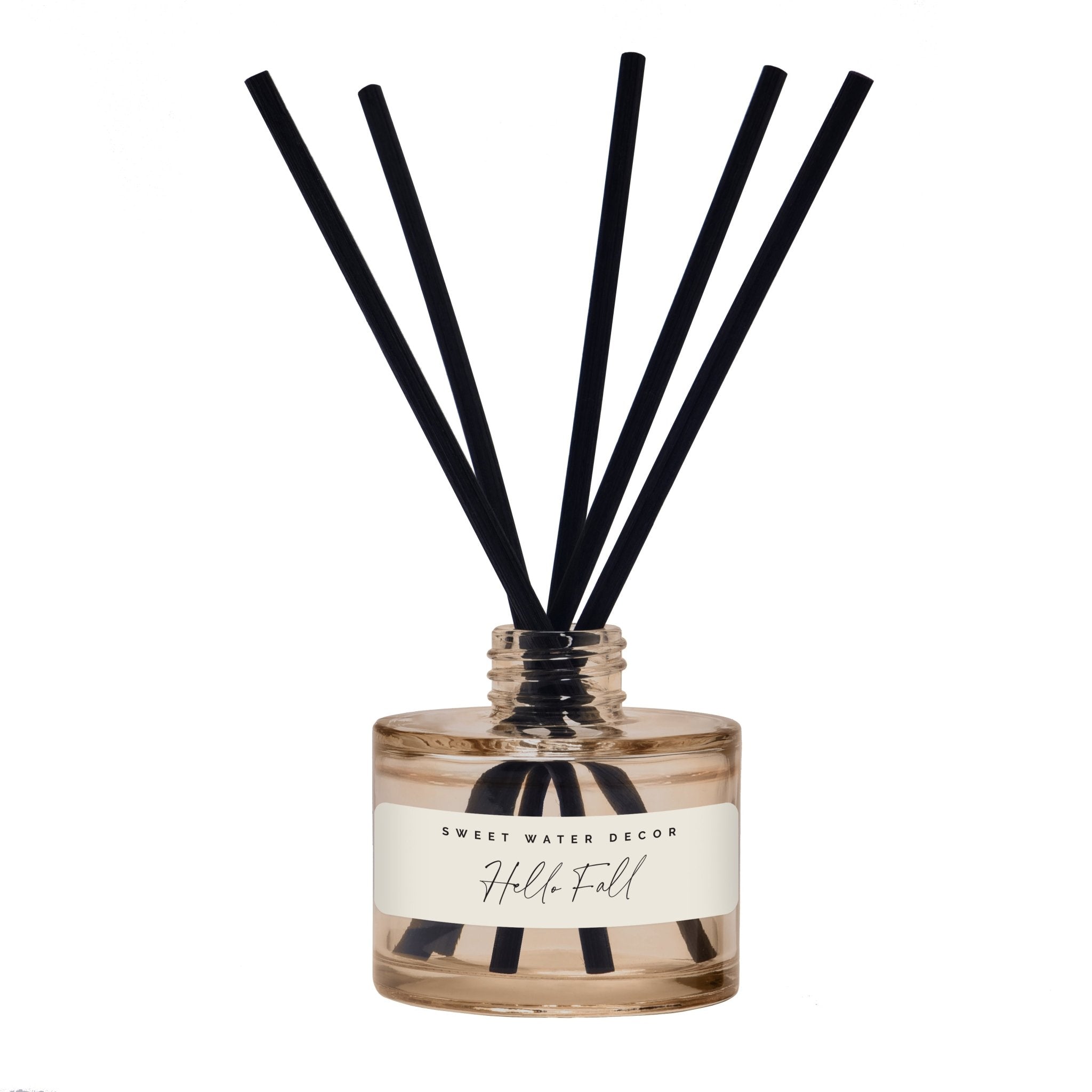 Hello Fall Tinted Glass Jar Reed Diffuser - Thumbnail 2