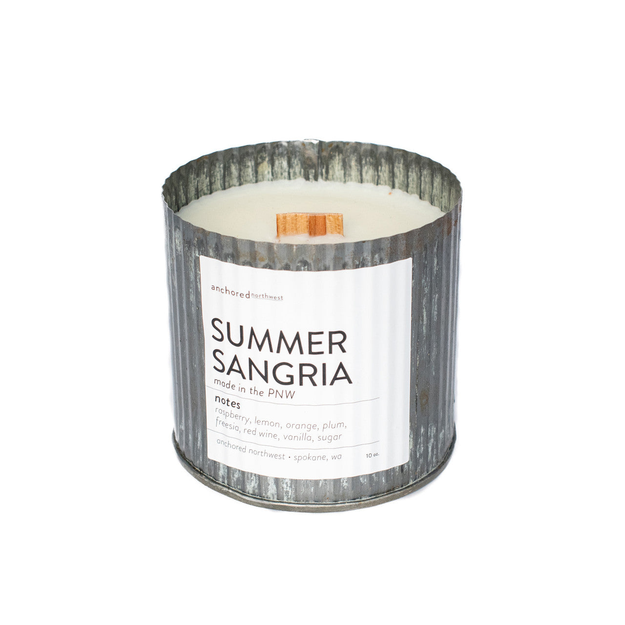 Summer Sangria Wood Wick Rustic Farmhouse Soy Candle