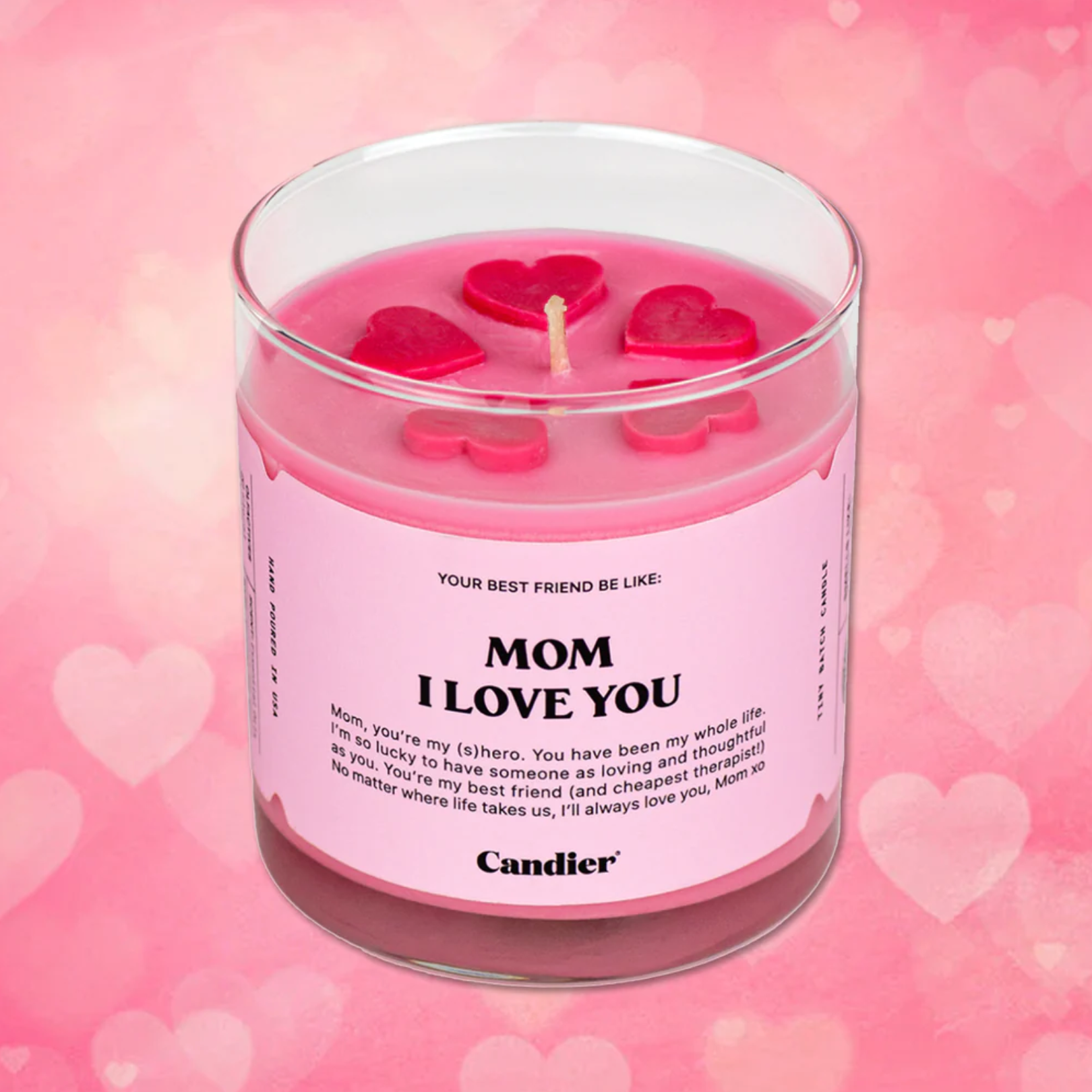 I Love Mom Candle