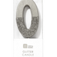 # 0 - Silver Glitter Birthday Candle
