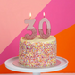 # 0 - Rose Gold Glitter Birthday Candle