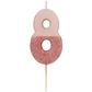# 8 - Rose Gold Glitter Birthday Candle