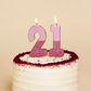 # 9 - Rose Gold Glitter Birthday Candle