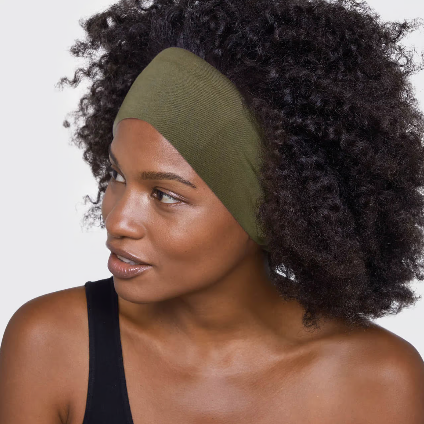 Cotton Adjustable Headband 2pc - Moss