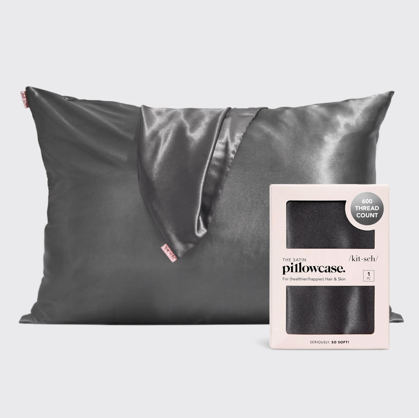 Satin Pillowcase - Charcoal