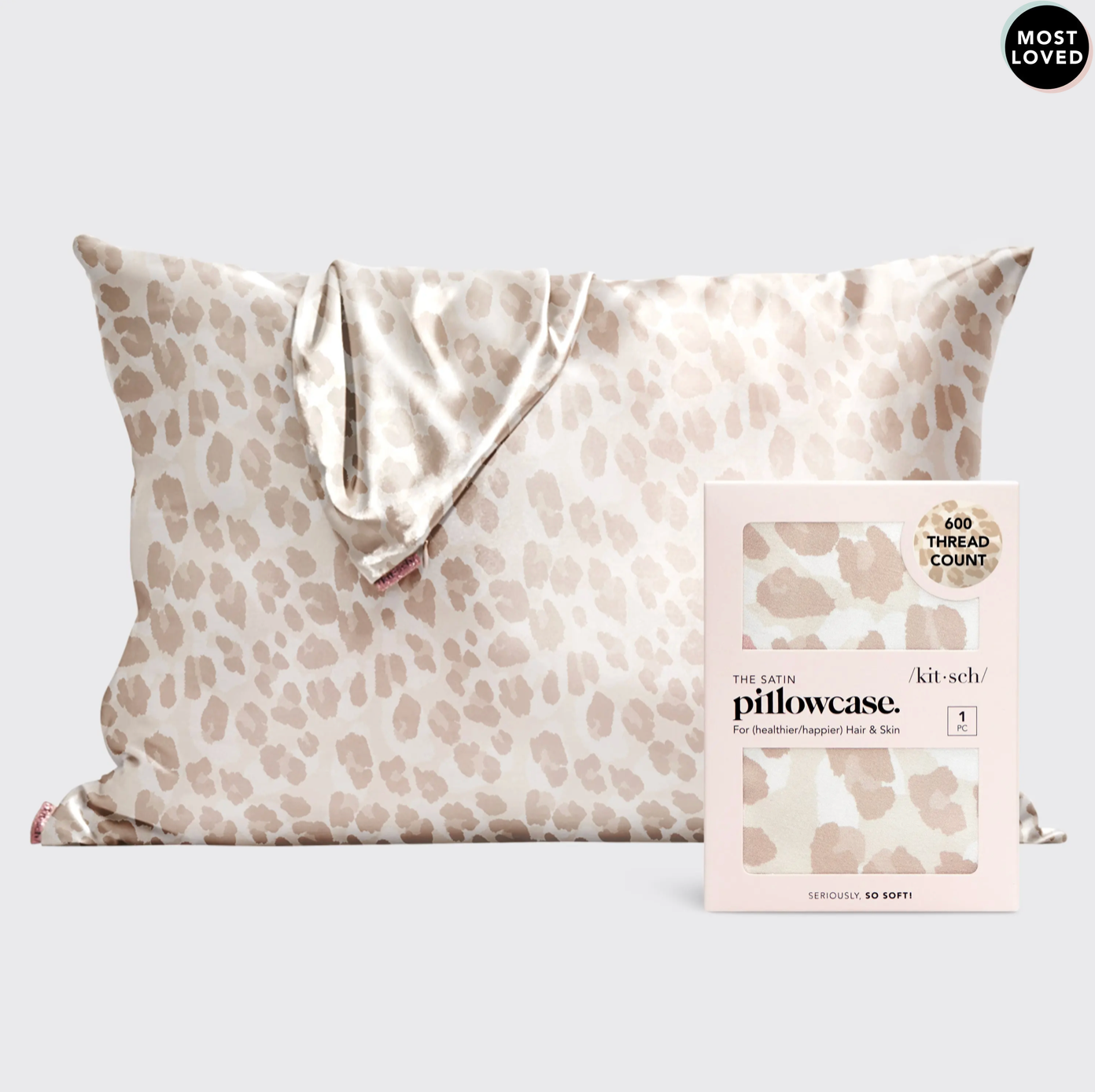 Satin Pillowcase in Leopard