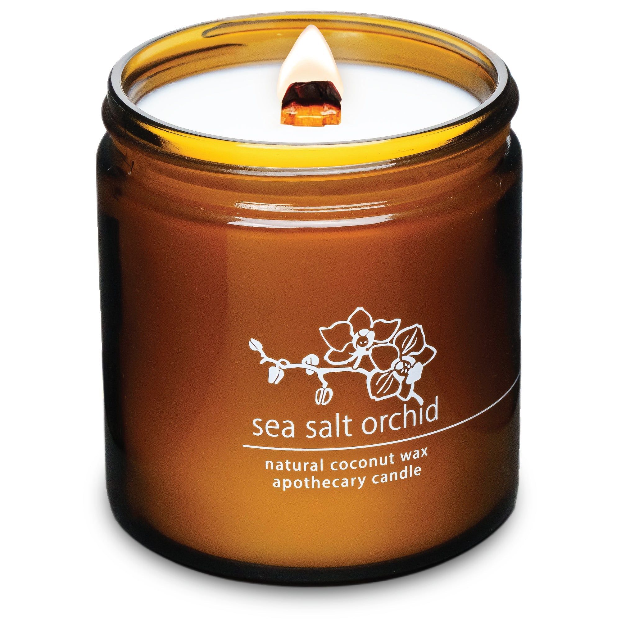 Sea Salt Orchid | Wood Wick Candle with Natural Coconut Wax