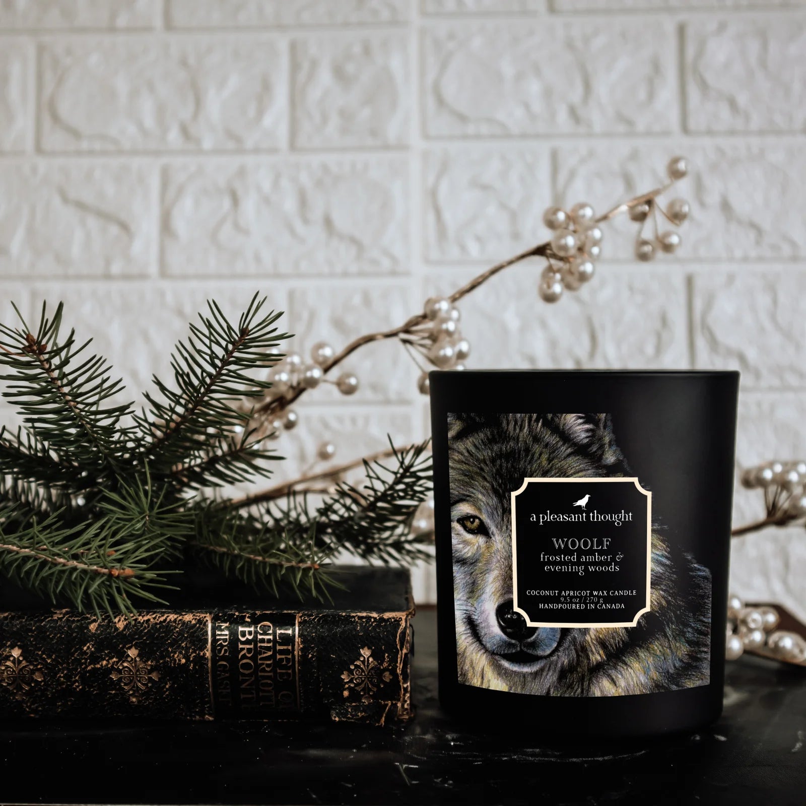 WOOLF | Frosted Amber & Evening Woods | Raven Candle