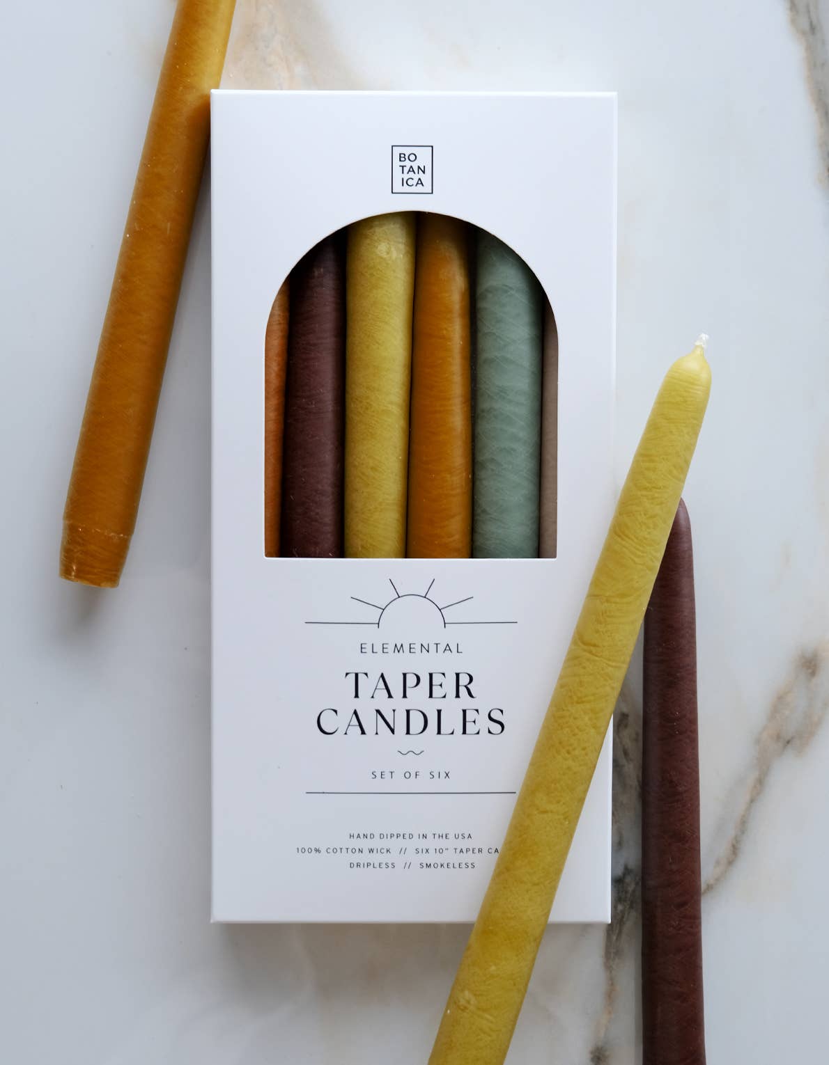 EARTH |Taper Candle Collection, Set of 6