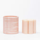 Pink Daisy Pillar Candle • Soy Candle