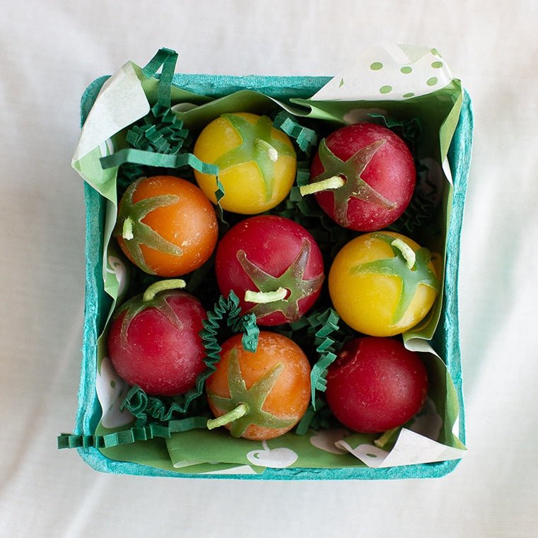 Beeswax Cherry Tomato Birthday Candles (8)