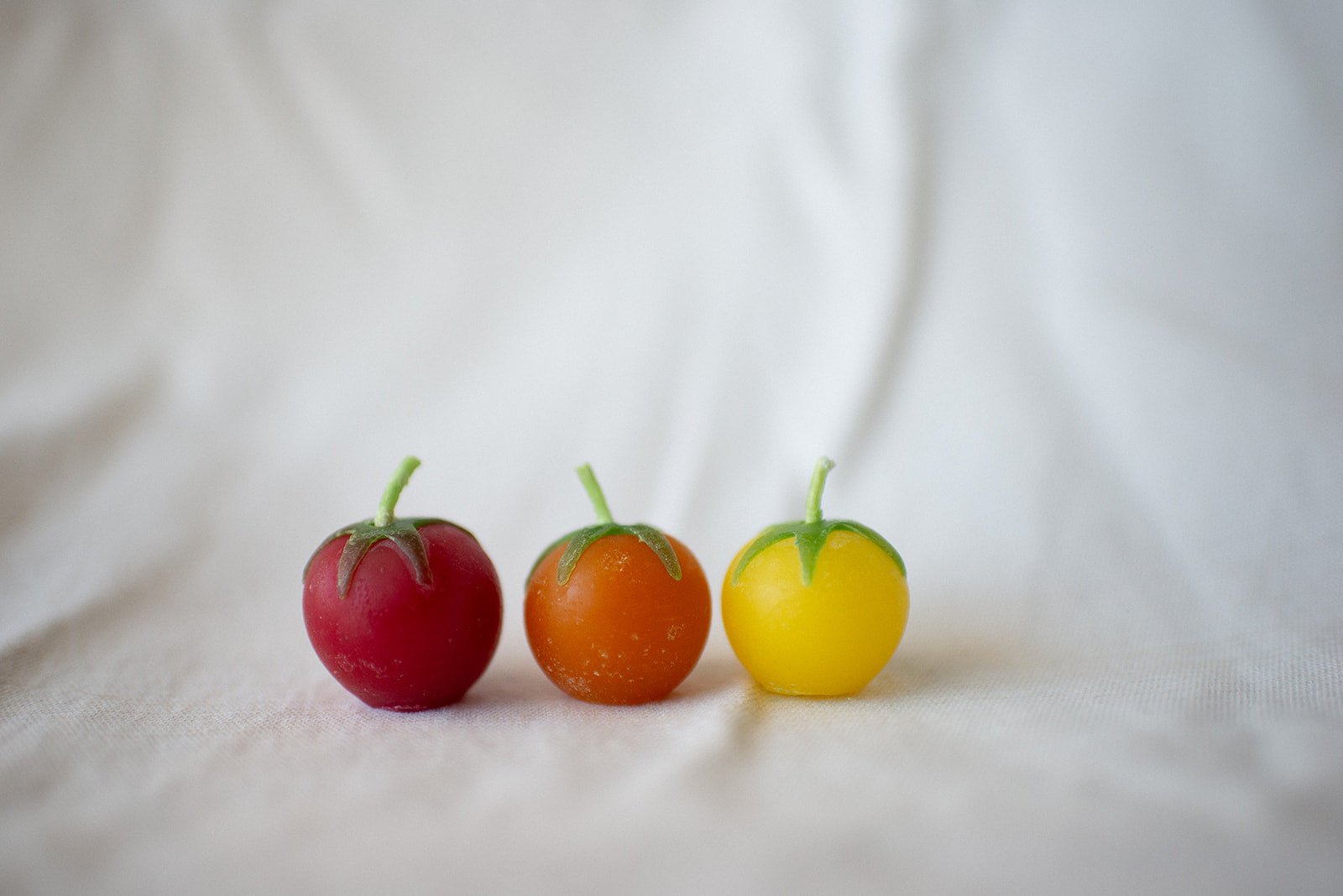 Beeswax Cherry Tomato Birthday Candles (8)