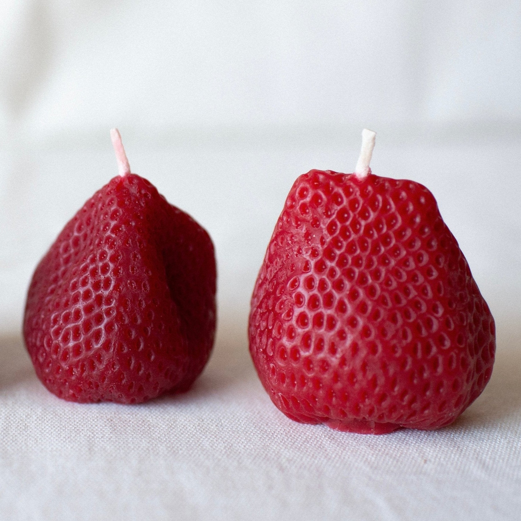 Big Strawberry Candles - Set of 2 Tealight Candles