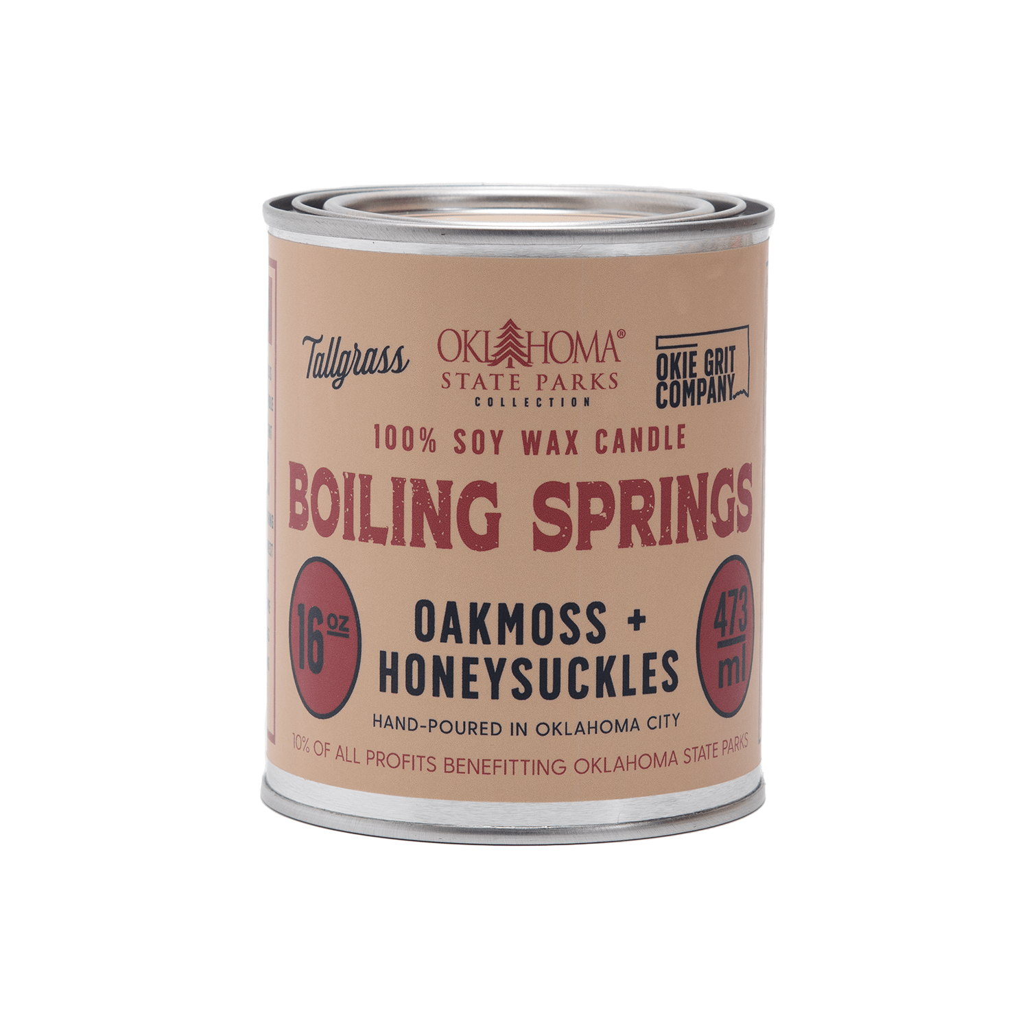 Boiling Springs: Scrub Oak + Bergamot Soy Wax Candle