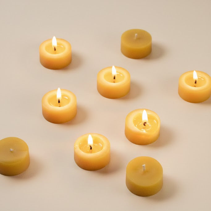 Pure Beeswax Tea Light Candles