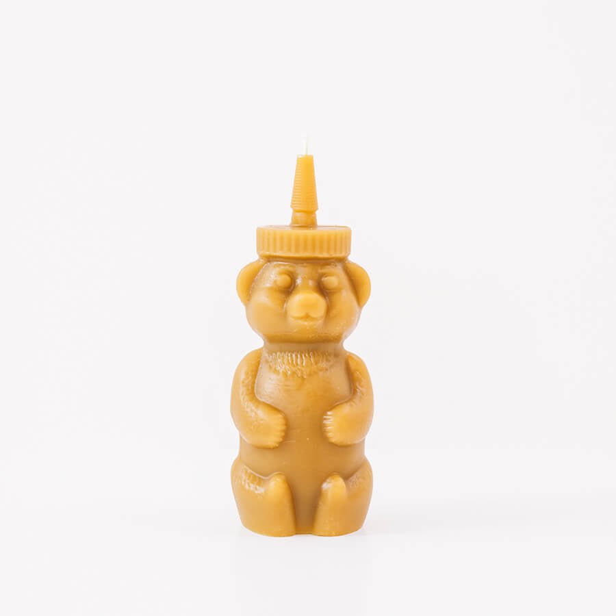Honey Bear Beeswax Candle