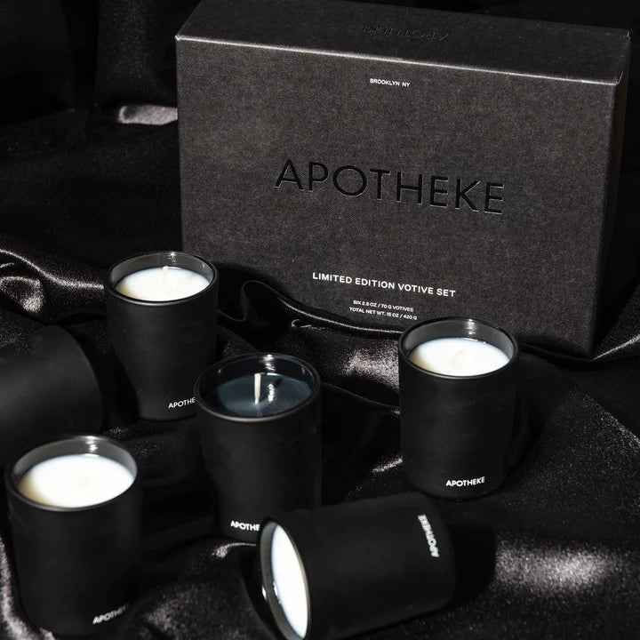 Signature Six Piece Black Votive Gift Set