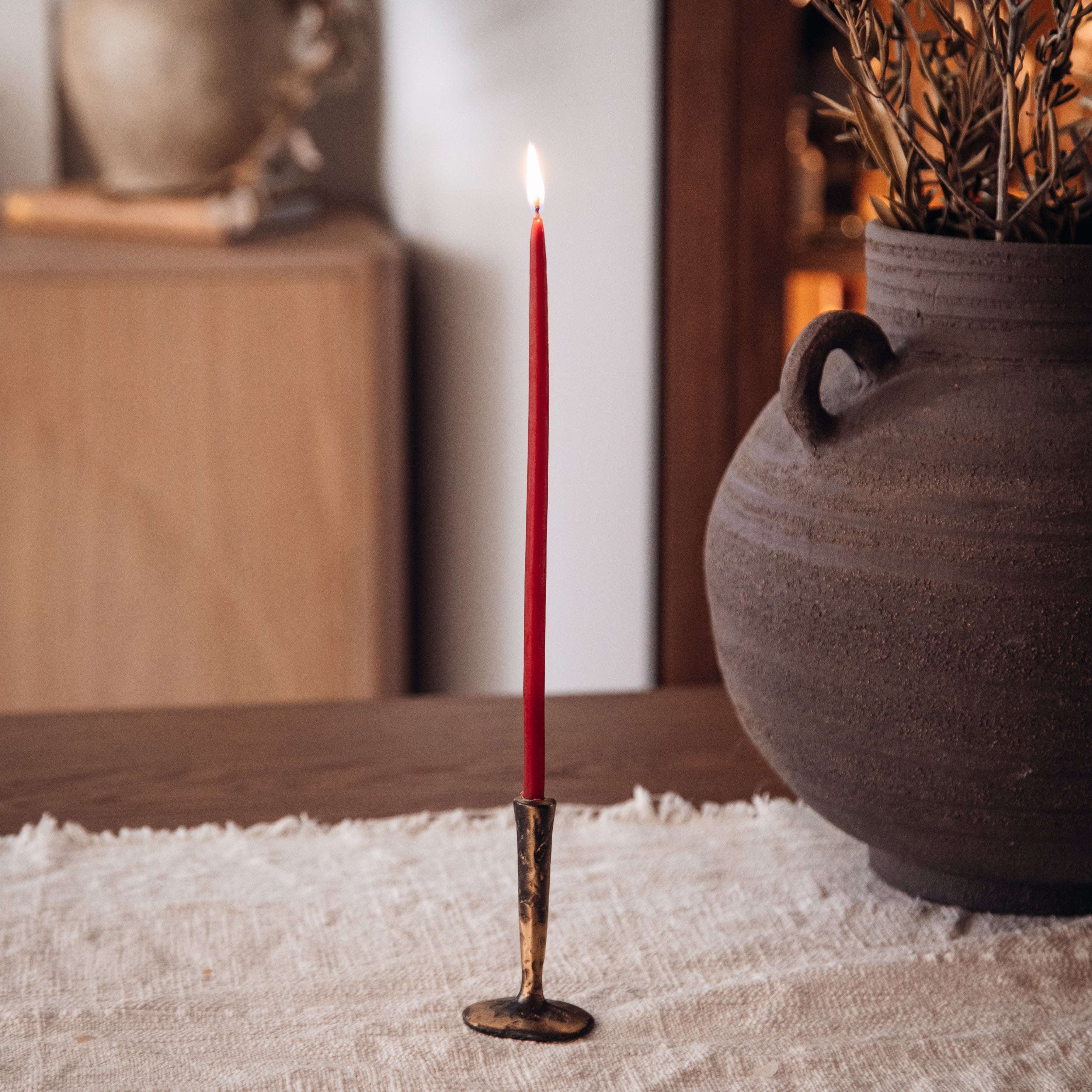 Mini Antique Brass Candlestick